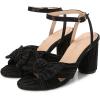 image:imageAmoji Womens Satin Block Heeled 3 Inch4 Inch Sandal Bowknot Pleated Ankle Strap for Wedding Party Dress Shoes 302Satinblack