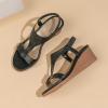 image:imageAmoji Womens Wedge Heels Sandals Comfortable Dressy Summer Shoes Elastic Strap 603