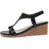 image:imageAmoji Womens Wedge Heels Sandals Comfortable Dressy Summer Shoes Elastic Strap 603
